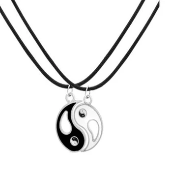 Prvky Yin Yang Náhrdelníky Přívěsek Dva Plátky Ryby Tai Chi, Bagua Nejlepší Přátelé, nejlepší kámoška Pár Náramek Pro Ženy Šperky Bijoux