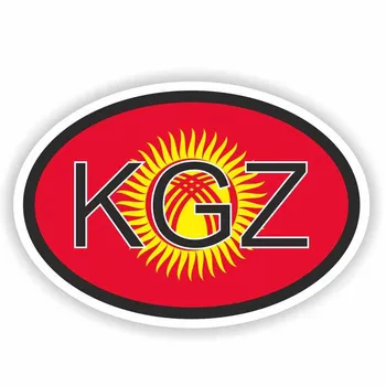 Horké Prodávat Kyrgyzstánu KGZ Kód Země Oken Auto Samolepka, Reflexní Auto Obtisk Příslušenství