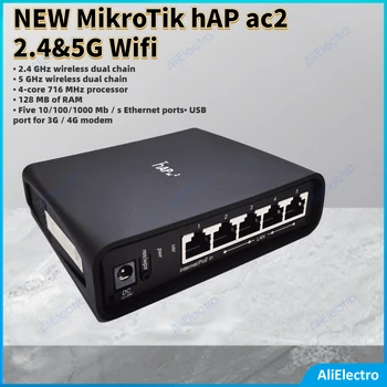 NOVÝ MikroTik hAP ac2 2.4&5G Wifi s Pěti porty Gigabit Ethernet RBD52G-5HacD2HnD-TC Dual-souběžný Přístup Bod doprava zdarma