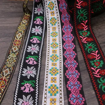 2YARD 2,8 cm-4,9 cm etnickém stylu tkané žakárové pásky ozdobné závěsy a oblečení, dekorativní doplňky DIY ruční