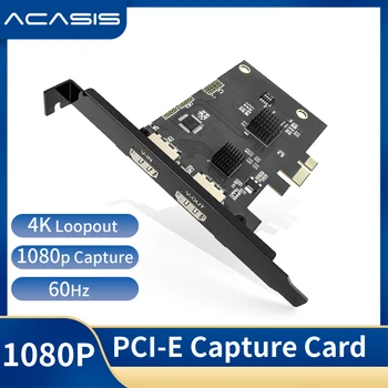 Acasis Dual PCI-E HD Video zachytávací Karty HDMI-Kompatibilní zachytávací Karty PCI Express 1080P 60Hz pro PS4/spínač/n/xbox Streamování