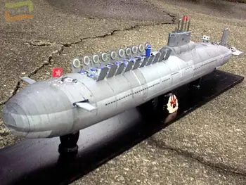 Rudý říjen Jaderné Ponorky Vojenské Model 3D Papírový Model DIY Ručně vyrobený Papírový Model Model Hračka