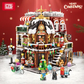LOZ 1054 Architektury Veselé Vánoce House Stavební Bloky Architektury model Sestavy Hračky, Vánoční Dárek pro Děti