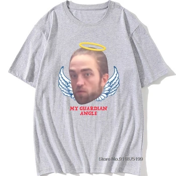 2021 Robert Pattinson Stojí Meme Tričko Bavlna Muži Tričko Topy Krátký Rukáv Vintage Tričko Legrační Angel Tisk Krátký Rukáv