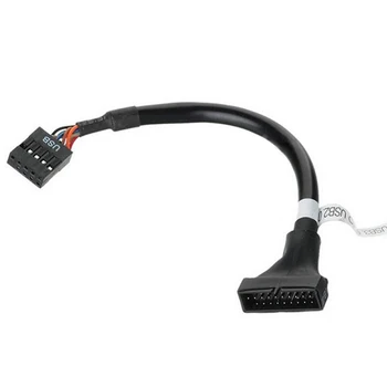 1ks Motherboard Header Adapter Kabel 19/20 Pin Usb 3.0 Samice 9 Pin Usb 2.0 Male Kabel Převodník, Cd-Rom, Disketová jednotka Panel