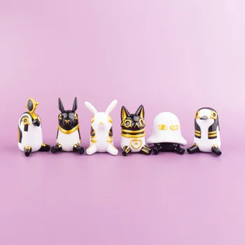 Japonské Bastet Kapsle Hračka Gashapon Značkové Hračky Kočka, Pes, Pták Bůh Smrti Kreativní Stolní Ozdoby, Dekorace Model, Egypt Bůh