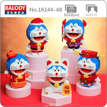 Balody Anime Doraemon Vánoční Halloween Fortune Opera Kočka Zvíře Mini Diamond Bloky, Cihly, Stavební Hračky pro Děti bez Krabice