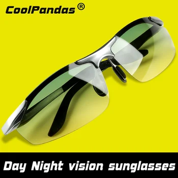 CoolPandas Značky Brýle Muži Polarizované sluneční Brýle Bezpečné Jízdy Den Noční Vidění Brýle Mužské Ženy Brýle UV400 zonnebril heren