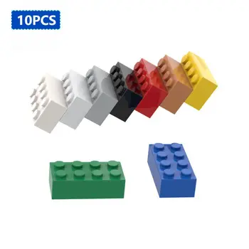 10KS MOC Cihlové 3001 2x4 Kompatibilní Montuje Částice Pro Stavební Bloky, Díly DIY Vzdělávací Části Hračky Pro Děti