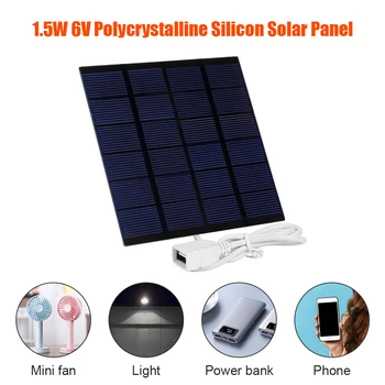 Solární Panel Studia Silicon Nabíječka 1,5 W 6V Venkovní Cestovní USB polykrystalického křemíku DIY Solární Panely pro Lehké Mobilní Telefon Baterie