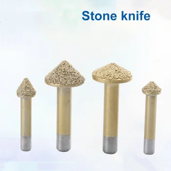 1ks pájené mushroom head kamenné nápisy nůž mramoru, kamene tablet ve tvaru 3D velký znak CNC nůž