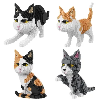1300pcs+ Balody Micro Diamond Stavební Bloky, Pet Kočka Zvířecí Model Sestavy Cihly Pro Děti, Vánoční Dárky Adult Kolekce