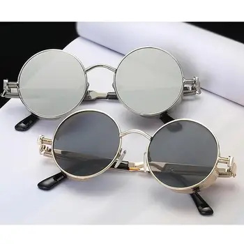 Nové Kulaté Brýle Steampunk Brýle Venkovní Opalovací krém Módní Anti-UV A sluneční Brýle Muži Ženy sluneční Brýle Y0J3