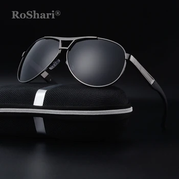 RoShari Polarizované Sluneční Brýle Muži Vysoce Kvalitní Řidičské Sluneční Brýle A11