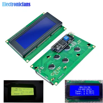 1KS LCD2004+I2C 2004 20x4 2004A Displej HD44780 Znaků LCD /w IIC/I2C Serial Interface Adapter Module Žlutá/Modrá Zobrazení