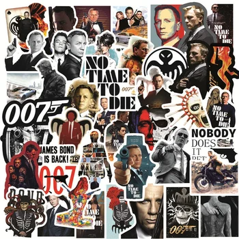 50ks Britská Legenda James Bond 007 Samolepky Graffiti Samolepky pro DIY Zavazadla Notebook, Skateboard Motocykl Kolo Samolepky