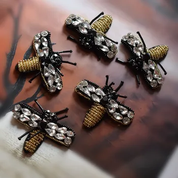 Hmyz, Kamínky Šít na Skvrny na Oblečení DIY Včelí Nášivka Oblečení, Samolepky, Korálky Bee Odznaky