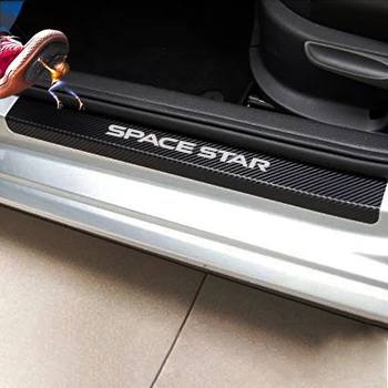 Pro Mitsubishi Space Star 4ks Auto, Dveře, Parapet Protector Samolepka Uhlíkových Vláken Vinyl Samolepka Auto Příslušenství