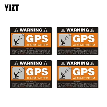 YJZT 4X 8 CM*5,3 CM Varování Auto Nálepka GPS Alarm Systém Obtisk PVC 12-0911