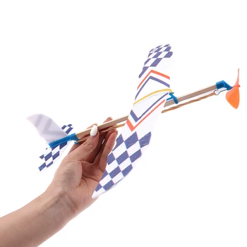 Gumička Poháněl Letadlo Trochu Thunderbird DIY Smontované Letectví, Letadla Model Hračka DIY Science Děti Hračky