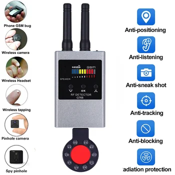 G768W Anti-Spy Bezdrátové RF Signálu Detektoru GSM Audio Finder GPS Skenování Detektor Rádio Detektor Anti Skrytá Kamera IR Skenování