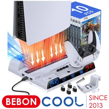 Pro PS5 Vertikální Stojan Konzole Chlazení Nabíječka S 2 Ventilátory Chlazení Rychle Pro SONY Playstation 5 PS5 Disk/Chlazení Digitální Stanice