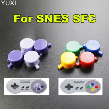 YUXI 1Set Pro SNES Super NES Plastová Tlačítka A B X Y Náhradní Ovladač Pro SFC