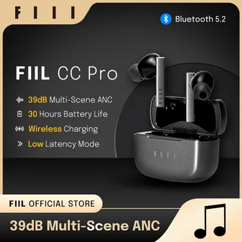 FIIL CC Pro 39dB Aktivní Hluk Cancelling Sluchátka Bluetooth 5.2 Bezdrátová Sluchátka TWS ANC Nízká Latence Sluchátka Podpora fiil+AP