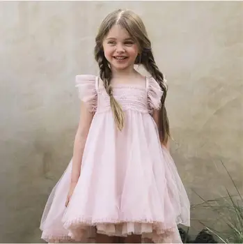 2023 Děti Butterfly Šaty pro Dívky Letní Děti Květinová Víla Šaty s Angel Wings Boutique Teenager Ples Večerní Kostým