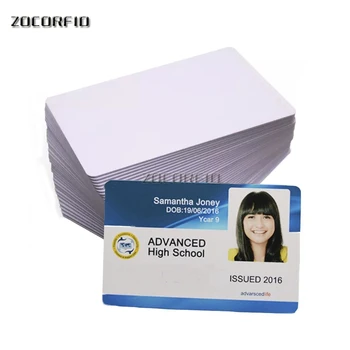 10pcs/lot Prázdné PVC Karty pro ID Odznak Tiskárny, Grafické Kvalitního Bílého Plastu CR80 30 Mil pro Zebra/Fargo/Tiskárny Magicard