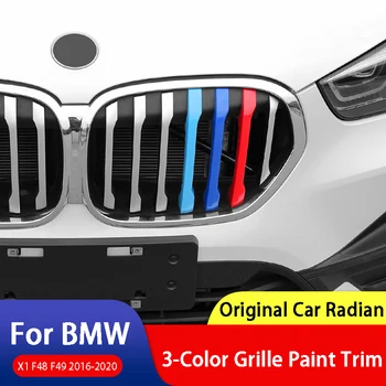 3ks ABS 3-Color Auto Přední maska Pás Lišty Krytu Motorsport Samolepky Pro BMW X1 F48 F49 2016-2020 Auto Příslušenství