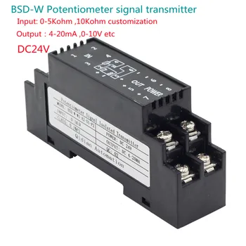 BSD-W Potenciometr signálu vysílače 0-5Kohm 10Kohm DC4-20mA 0-10V výstupní Odpor vysílač