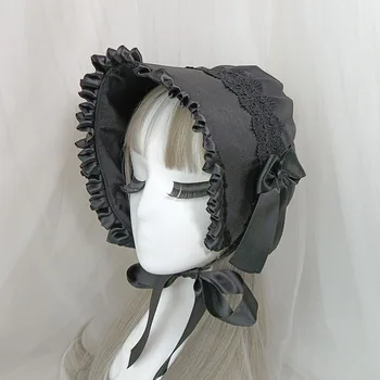 Ženy Poutník Viktoriánské Bonnet Čepice Vintage Francouzský Styl Lolita Služka Cosplay Klobouk