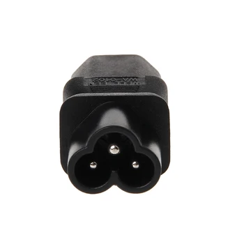 IEC 320 C13 Samice C6 Samec 3-Pin Cloverleaf Plug Konvertor, Napájecí Adaptér
