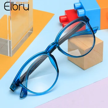 Elbru Dítě Anti-blue Light Plain Brýle Děti Ultralehké Brýle Rám Student čiré Čočky Počítač Brýle Pro Chlapce A Dívky