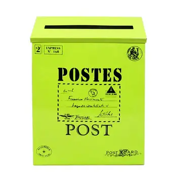 40% Hot Prodej!!! Retro Kovové Nástěnné Poštovní Schránky Kbelík Noviny Letter Box Post Garden Decor