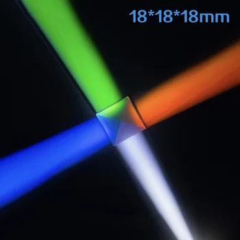 18*18*18 mm Šestihranná Světlé 18MM Light Cube Dárek Optický Splitter Prism pro Děti, Populární Vědecké Experimenty