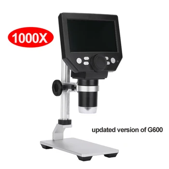 G1000 1000X elektronický mikroskop USB digitální pájecí video mikroskop, fotoaparát, 4,3 palcový lcd Endoskop lupa, Fotoaparát +LED