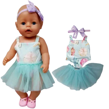 Doll Šaty pro 43cm Born Baby Doll Šaty spodní Prádlo pro 18 Palcové Panenky Růžové Šaty pro Panenku Bebe