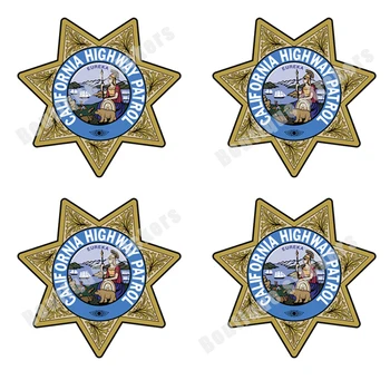 4 X Odznak Velkoobchod Kalifornie Dálniční Hlídky Těsnění Samolepka Obtisky Vhodné pro Všechny Letadla, Jako je Auto, Motocykl Závodní Helmy