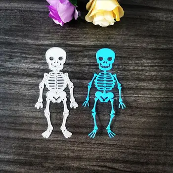 Lidské tělo struktura kostry na Halloween Kovové Řezací formy pro DIY Scrapbooking Album Papírové Karty Dekorativní Řemesla Embosu