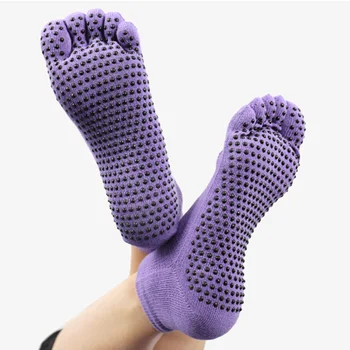 PRAVDIVÉ Česaná Bavlna, Pilates Bezešvé Pět Prstů Ponožky Pro Ženy, Komprese Pvc protiskluzová Pevná Sportovní Harajuku Toe Ponožky
