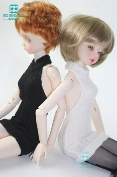 BJD panenky šaty ohlávka svetr růžová, bílá, černá, šedá pro 43cm 1/4 BJD příslušenství