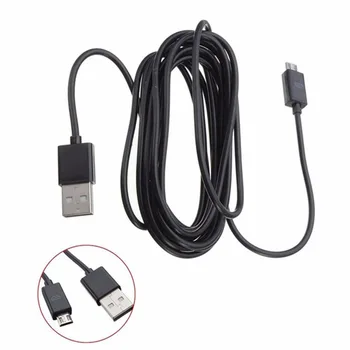 3 m Kabel Micro USB, Černá/Bílá, Nabíjecí Kabel Náhradní Pro Playstation 4 Herní Ovladač