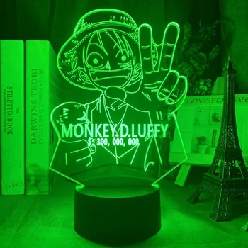 JEDEN KUS Anime, Noc, 3D LED Lampa Noční Lampa Stolní 7/16 Barevný Dotykový Barvy Měnící se Světlo Děti, Hračky, Narozeniny, Vánoční Dárky