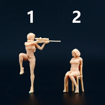 1:64 Postava Gil Sniper Žena Unesena Žena Miniaturní Model Písku Stůl Padouch Scéna Musí Být Barevné Podle Sebe Číslo 068