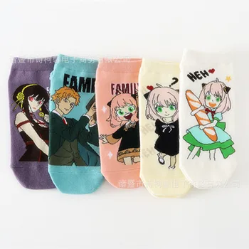 SPY×RODINY, Žena Ponožky Tisk Anime pro Ženy Ponožky Módní Anya Padělatel Krátké Lodi Sox Příležitostné Japonské Jaro Léto Socken