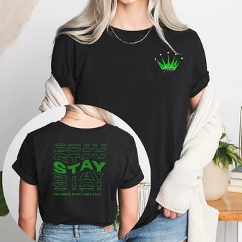 Zatoulané Děti Maniac World Tour 2022 T Shirt Ženy Muži Kpop Straykids Bavlna Krátký Rukáv T Košile Korejský Styl Unisex Oblečení
