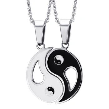 Nové Čínské Mystické Yin Yang Náhrdelník s Přívěskem z nerezové oceli náhrdelníky Bagua přívěsek Pro Muže, Ženy Nový Módní Pár Náhrdelník