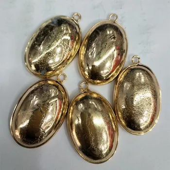 3ks zlatý pokovené pyrit kámen přívěsky šperky, příslušenství na výrobu 20x30mm 2 barvy pro váš výběr dobré pro vaše prodává